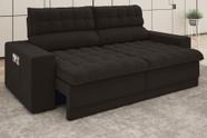 Sofá Omega 2,00m Assento Retrátil e Reclinável Velosuede Chocolate - NETSOFAS