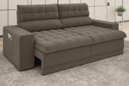 Sofá Omega 2,00m Assento Retrátil e Reclinável Velosuede Marrom - NETSOFAS