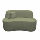 Sofá Ondulado Orgânico Pequeno 2 Lugares Sala Bouclé