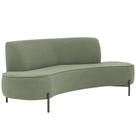 Sofá Orgânico 2 Lugares 150cm Argos Pés Titânio Linho Verde - Nexta Casa