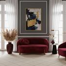 Sofá Orgânico 2 Lugares C/2 Almofadas Curvo Sala Recepção Amsterdã Veludo Vermelho - Montanari's Decor