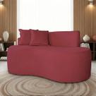 Sofá Orgânico 2 Lugares Curvo Feijão Design Elegante Suede