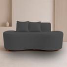 Sofá Orgânico 2 Lugares Curvo Feijão Design Escultural Bouclé Premium - LOS HERMANOS