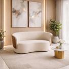 Sofá Orgânico 2 Lugares Curvo Living Star Confort