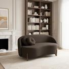 Sofá Orgânico 2 Lugares Curvo Sala Recepção Amsterdã Boucle Montanari s Decor