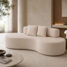 Sofá Orgânico a Vácuo 3 Lugares Bouclé Design Moderno e Conforto Premium Sofá Orgânico a Vácuo 3 Lugares Bouclé Design Moderno e Conforto Premium