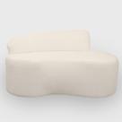 Sofa Organico Curvo 2 lugares 145 cm Boucle Branco