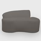 Sofa Organico Curvo 2 lugares 145 cm Boucle Cinza