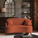 Sofá Orgânico Curvo 2 Lugares Feijão Bouclé