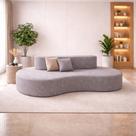 Sofá Orgânico Curvo Bouclê 1,80m Confortável Design Moderno Sofá Orgânico Curvo Bouclê 1,80m Confortável Design Moderno
