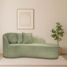 Sofá Orgânico Feijão Curvo Design Elegante Para Sala e Estúdio Bouclé Aurea