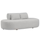 Sofá Orgânico Horizonte 3 Lugares 180cm Bouclé Cinza Claro - Nexta Casa