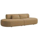 Sofá Orgânico Horizonte 4 Lugares 230cm Bouclé Camel - Nexta Casa Sofá Orgânico Horizonte 4 Lugares 230cm Bouclé Camel - Nexta Casa