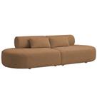 Sofá Orgânico Horizonte 4 Lugares 230cm Bouclé Terracota - Nexta Casa