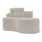 Sofá Orgânico Living Bob 145cm 02 Lugares com 02 Almofadas Bouclê Bege - Abmaza Sofá Orgânico Living Bob 145cm 02 Lugares com 02 Almofadas Bouclê Bege - Abmaza