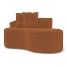Sofá Orgânico Living Bob 145cm 02 Lugares com 02 Almofadas Bouclê Terracota - Abmaza Sofá Orgânico Living Bob 145cm 02 Lugares com 02 Almofadas Bouclê Terracota - Abmaza