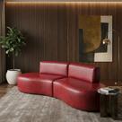 Sofá Orgânico Módulo Curvo Savana 02 METROS material sintético Modena - Montanari s Decor Sofá Orgânico Módulo Curvo Savana 02 METROS material sintético Modena - Montanari s Decor