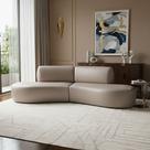 Sofá Orgânico Módulo Curvo Savana material sintético Modena Bege - Montanari's Decor