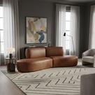 Sofá Orgânico Módulo Curvo Savana material sintético Modena Whisk - Montanari's Decor