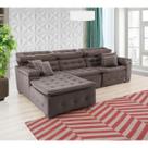 Sofá Orlando 2.80x1.50m com Chaise, Retrátil e Reclinável