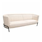 Sofá Oslo 2 Lugares 180cm Base Aço Preto Bouclé Off White - Sallar Home Sofá Oslo 2 Lugares 180cm Base Aço Preto Bouclé Off White - Sallar Home