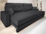 Sofá Palermo 2,00m Retrátil e Reclinável Linho Soft Grafite - NETSOFAS