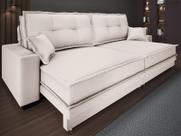Sofá Palermo 2,80m Retrátil e Reclinável Velosuede Areia - NETSOFAS