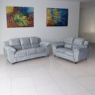 Sofá para Sala de Estar 2 Lugares Clássico Cinza