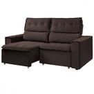 Sofá Para Sala Reclinável Estofado Cancún 200cm Veludo Chocolate Sofá Para Sala Reclinável Estofado Cancún 200cm Veludo Chocolate