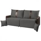 Sofá Para Sala Reclinavel Estofado Doux 200cm Veludo Chumbo