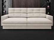 Sofá Pegasus 2,00m Assento Retrátil e Reclinável Velosuede Areia - NETSOFAS