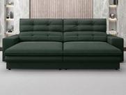 Sofá Pegasus 2,00m Assento Retrátil e Reclinável Velosuede Verde - NETSOFAS