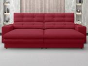 Sofá Pegasus 2,00m Assento Retrátil e Reclinável Velosuede Vermelho - NETSOFAS