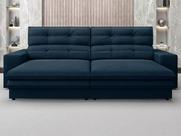 Sofá Pegasus 2,50m Assento Retrátil e Reclinável Velosuede Petróleo - NETSOFAS