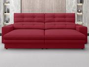 Sofá Pegasus 2,50m Assento Retrátil e Reclinável Velosuede Vermelho - NETSOFAS