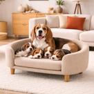 Sofá Pet Estofado Luxo para Gatos e Cães Pequenos com Almofada Removivel Confortável Várias Cores Sofá Pet Estofado Luxo para Gatos e Cães Pequenos com Almofada Removivel Confortável Várias Cores