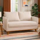 Sofá Petiz 2 Lugares 130cm Bouclê Confortável Design Moderno Top Sofas