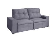 Sofa + Pillow Berlim Cinza 2,00m 3 Lugares REC ESTOFADOS Sofa + Pillow Berlim Cinza 2,00m 3 Lugares REC ESTOFADOS