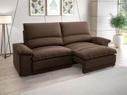 Sofá Plaza 2,00m com Molas no Assento Retrátil e Reclinável Velosuede - NETSOFAS