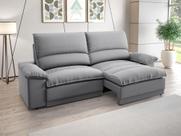 Sofá Plaza 2,00m com Molas no Assento Retrátil e Reclinável Velosuede - NETSOFAS