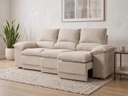 Sofá Plaza 2,30m com Molas no Assento Retrátil e Reclinável Velosuede - NETSOFAS