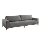 Sofá Plus Volga 4 Lugares Linho Cinza 280 cm