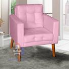 Sofá/Poltrona/Cadeira Decorativa Glamour Dubai com pés em Madeira