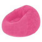 Sofá Poltrona Puff Inflável Aveludado Conforto E Design (Rosa)