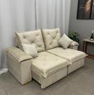 Sofá Porto Madero 3 Lugares Retrátil e Reclinável 200cm Tecido Veludo Imperial Decor