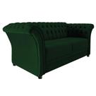 Sofá Recamier Decorativa Chesterfield Sofia Suede Verde Capitonê - Amarena Móveis