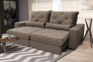 Sofá Reclinável 3 Lugares 300 Cm Nebraska Marrom Platinum Tabaco Sofá Reclinável 3 Lugares 300 Cm Nebraska Marrom Platinum Tabaco
