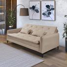 Sofá Reclinável Cama Yara Suede 3 Lugares Confortável Casa Imperial