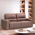 Sofá Reclinável e Retrátil 3 Lugares Herval Moove, Veludo Cappuccino, 230 cm
