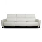 Sofá Reclinável Elétrico De Couro Legend Off White- Mempra (3 Módulos)